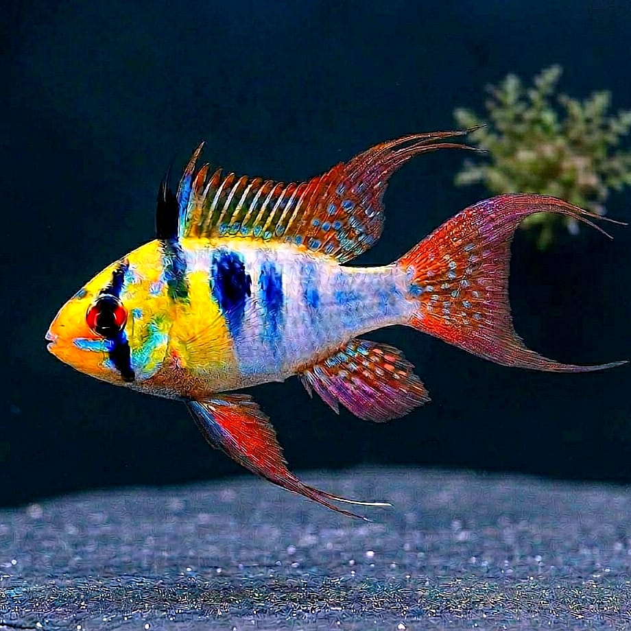 Schmetterlingsbuntbarsch 🧡💙 "LongFin" – Microgeophagus ramirezi