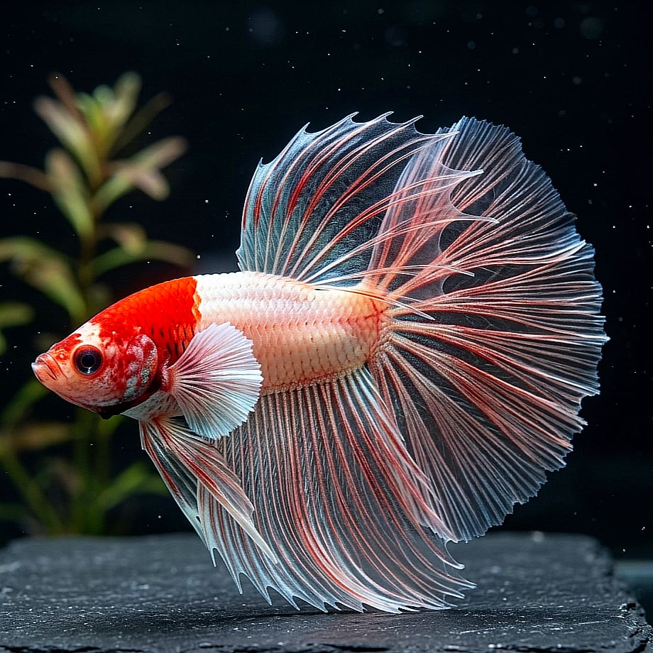 Kampffisch Betta splendens – HALFMOON KOI 🐠🎨