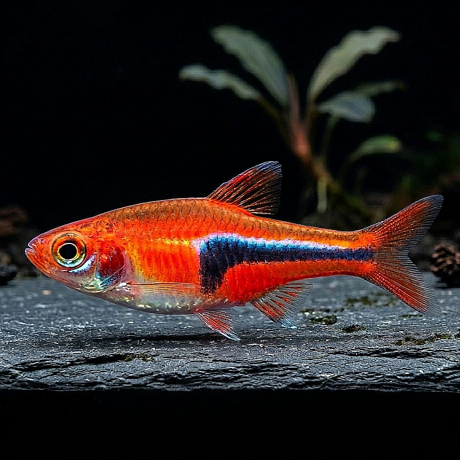 Kupferkeilfleckbarbe – Rasbora espei (Trigonostigma espei)  Red