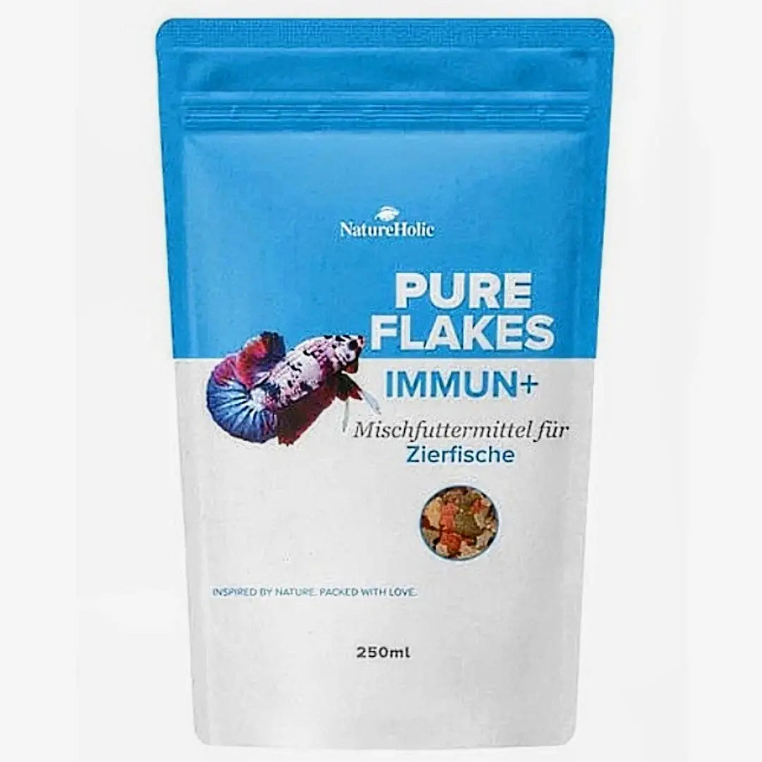 NatureHolic Pure Flakes Immun+: Das Extranutzen Flockenfutter für gesunde und vitale Zierfische 💖🐟 AquaTimo