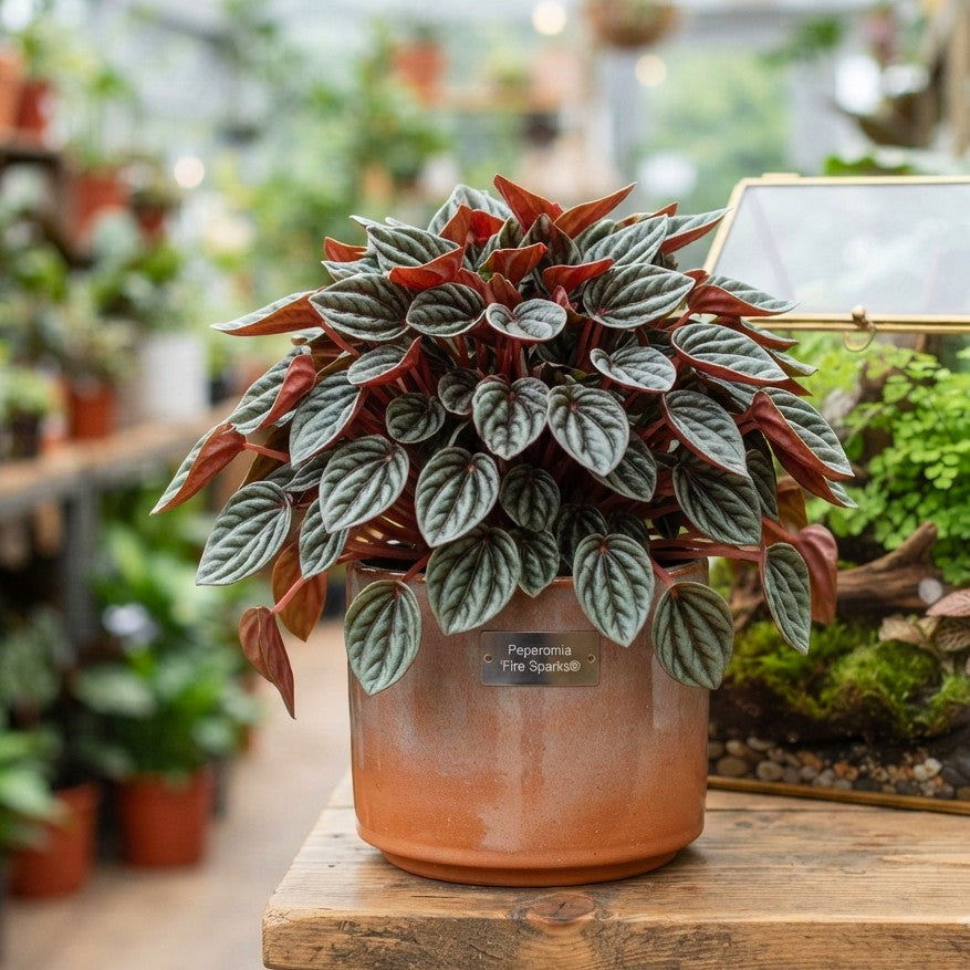 Peperomia ‘Fire Sparks’ – Die kompakte Blattschmuck-Schönheit für Terrarium & Schreibtisch / Dennerle-Plants