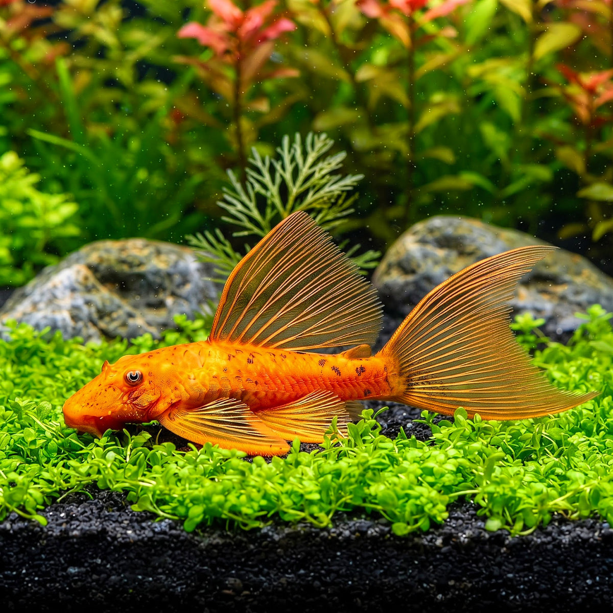 L016 Antennenwels Ancistrus sp. Red Longfin - ❤️ Super Red