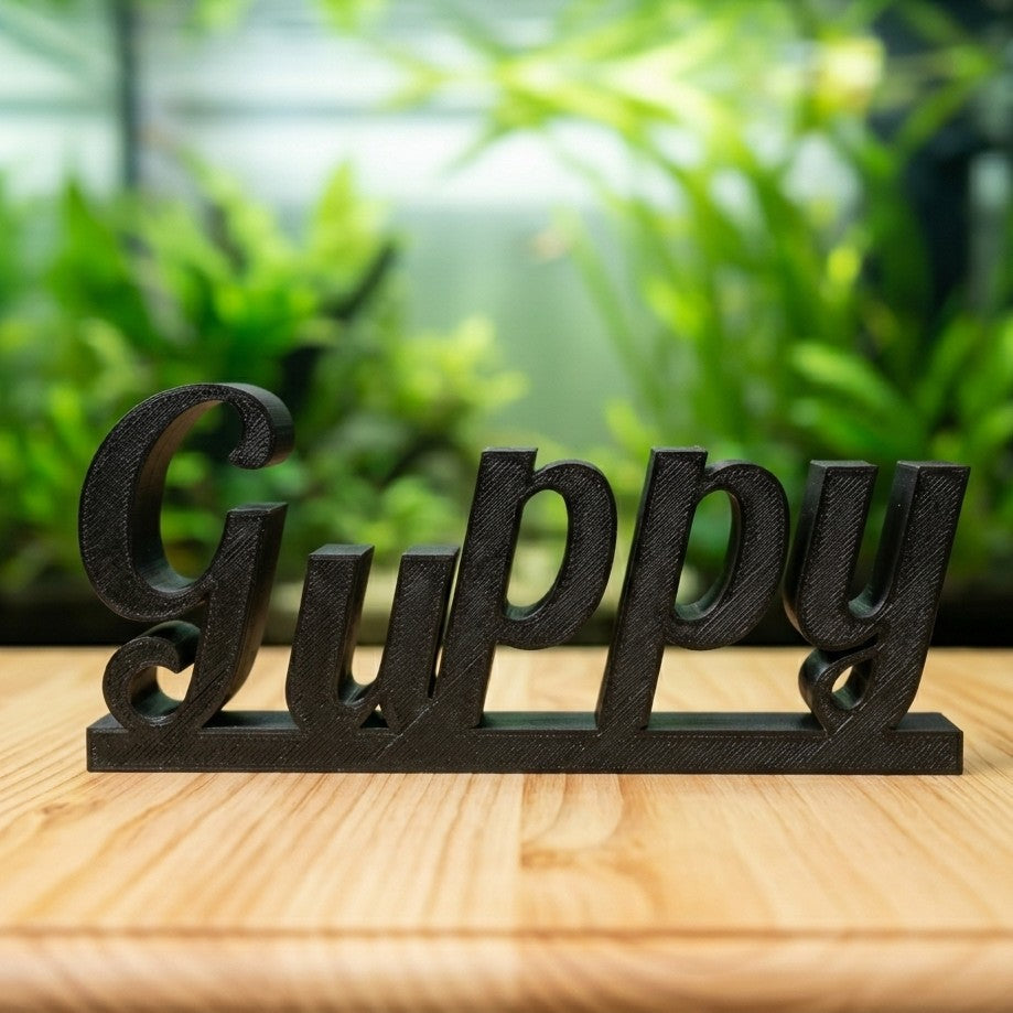 Guppy Deko Schriftzug: Das Must-have für dein Aquarium-Setup! - DS+