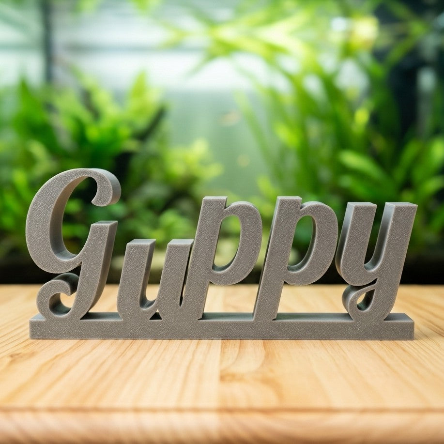 Guppy Deko Schriftzug: Das Must-have für dein Aquarium-Setup! - DS+