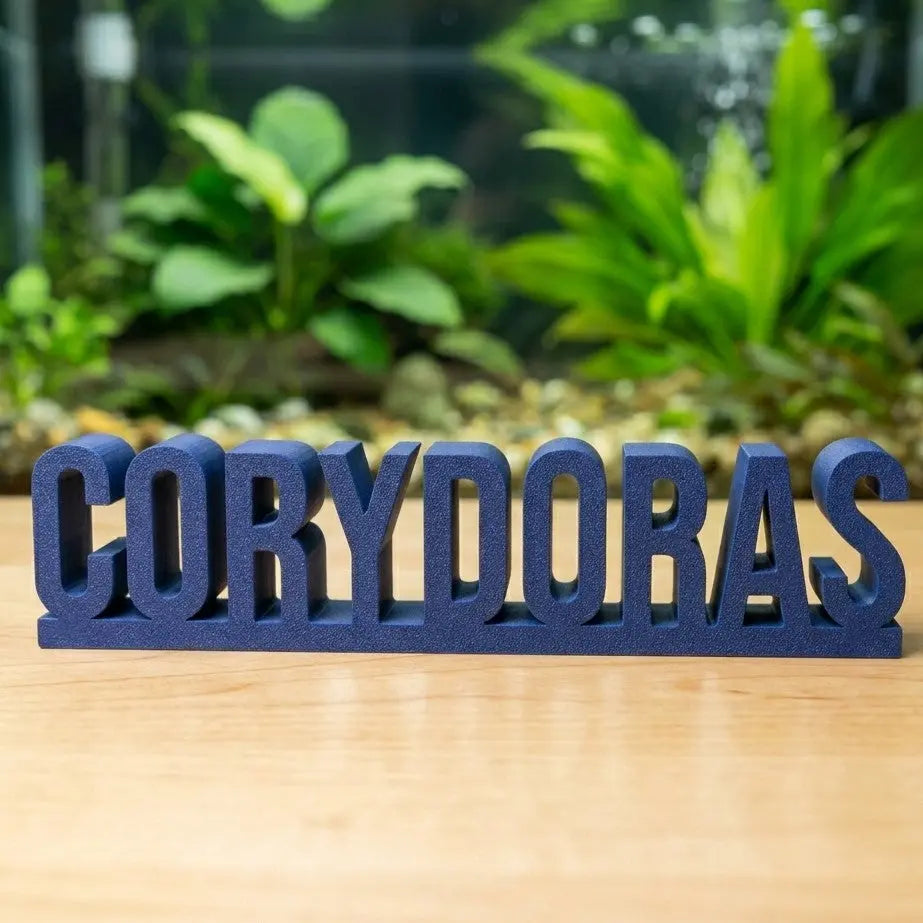 Exklusiver "Corydoras" Schriftzug Deko (ca. 15 cm) | Das Must-Have für Panzerwels-Fans! - DS+ AquaTimo