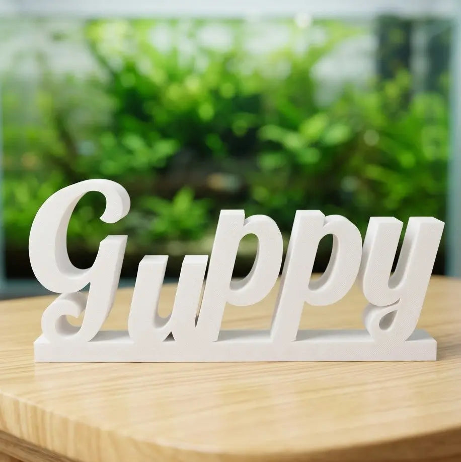 Guppy Deko Schriftzug: Das Must-have für dein Aquarium-Setup! - DS+ AquaTimo