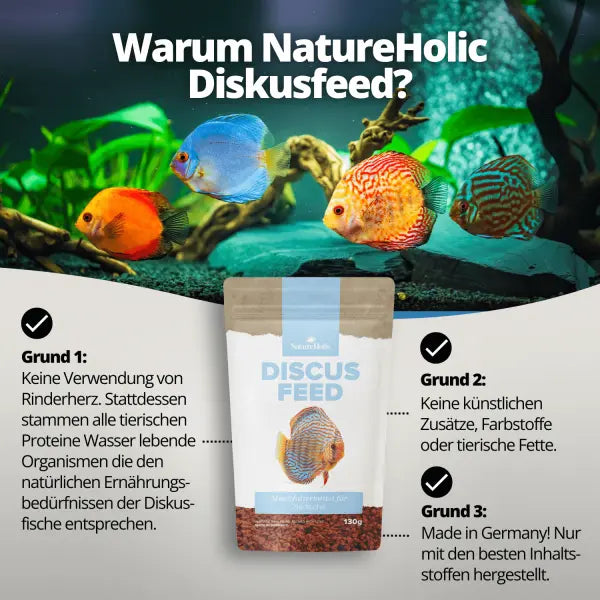 NatureHolic Discusfeed: Das Granulatfutter für futterempfindliche Diskus ohne Rinderherz! 🐠✨ AquaTimo