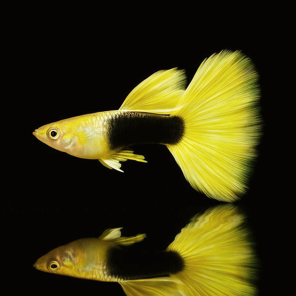 Hochzucht Guppy - Yellow Tuxedo