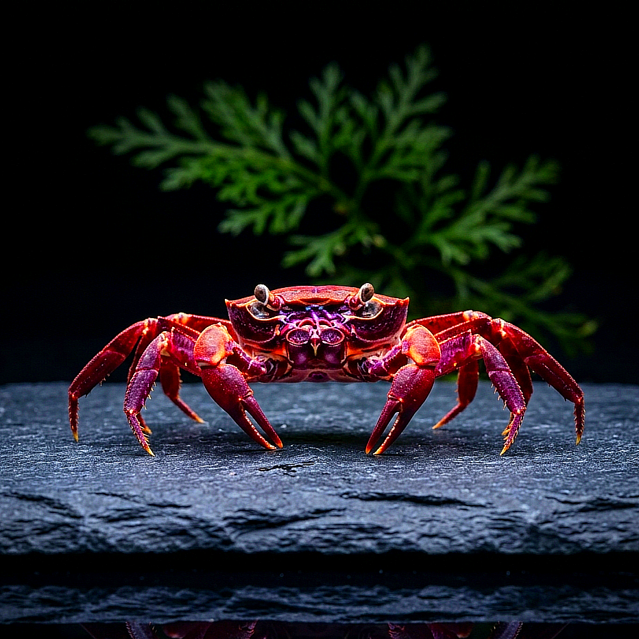Unterwasserkrabbe „Matano Purple“ (Syntripsa matannensis)