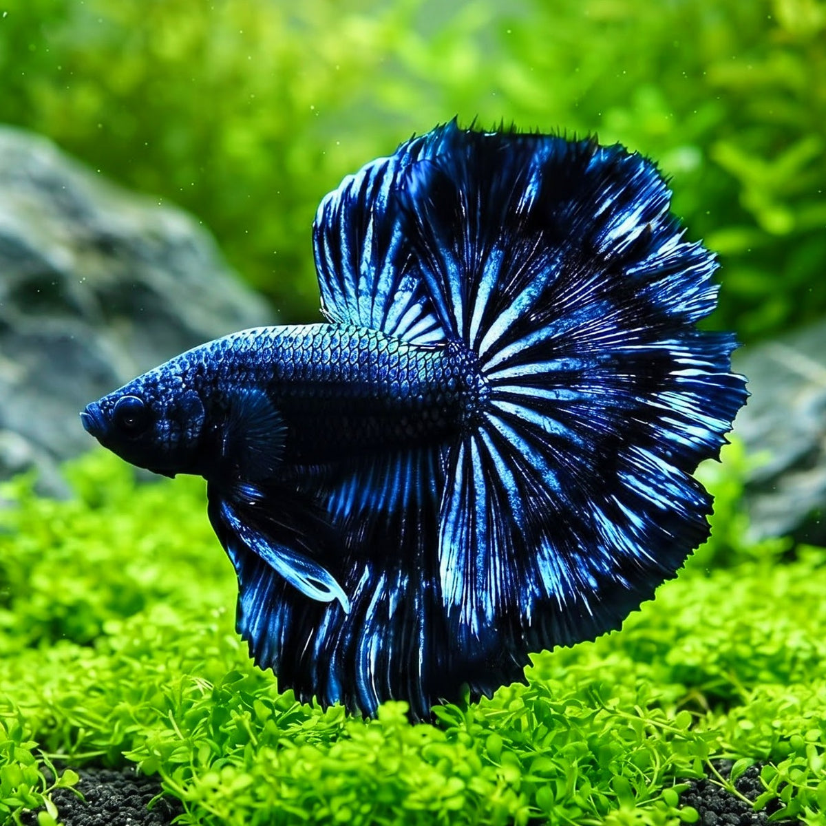 Kampffisch Black Orchid Betta splendens – Halfmoon