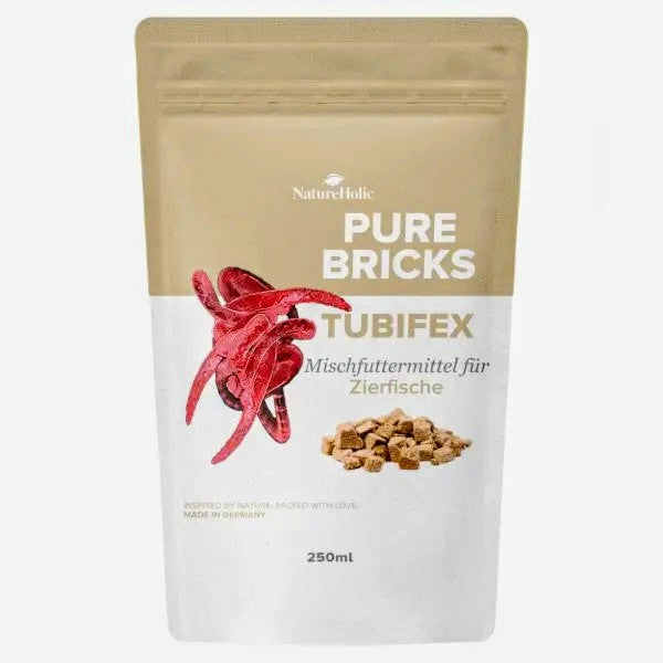 NatureHolic Pure Cubes Tubifex: 100 % Natur pur – Gefriergetrocknete Schlammröhrenwürmer 🐛✨ AquaTimo
