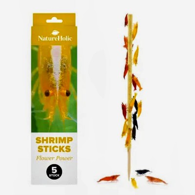 NatureHolic Shrimp Stick Flower Power: Der unwiderstehliche Garnelenlutscher Garnelenlollies Flower Power AquaTimo