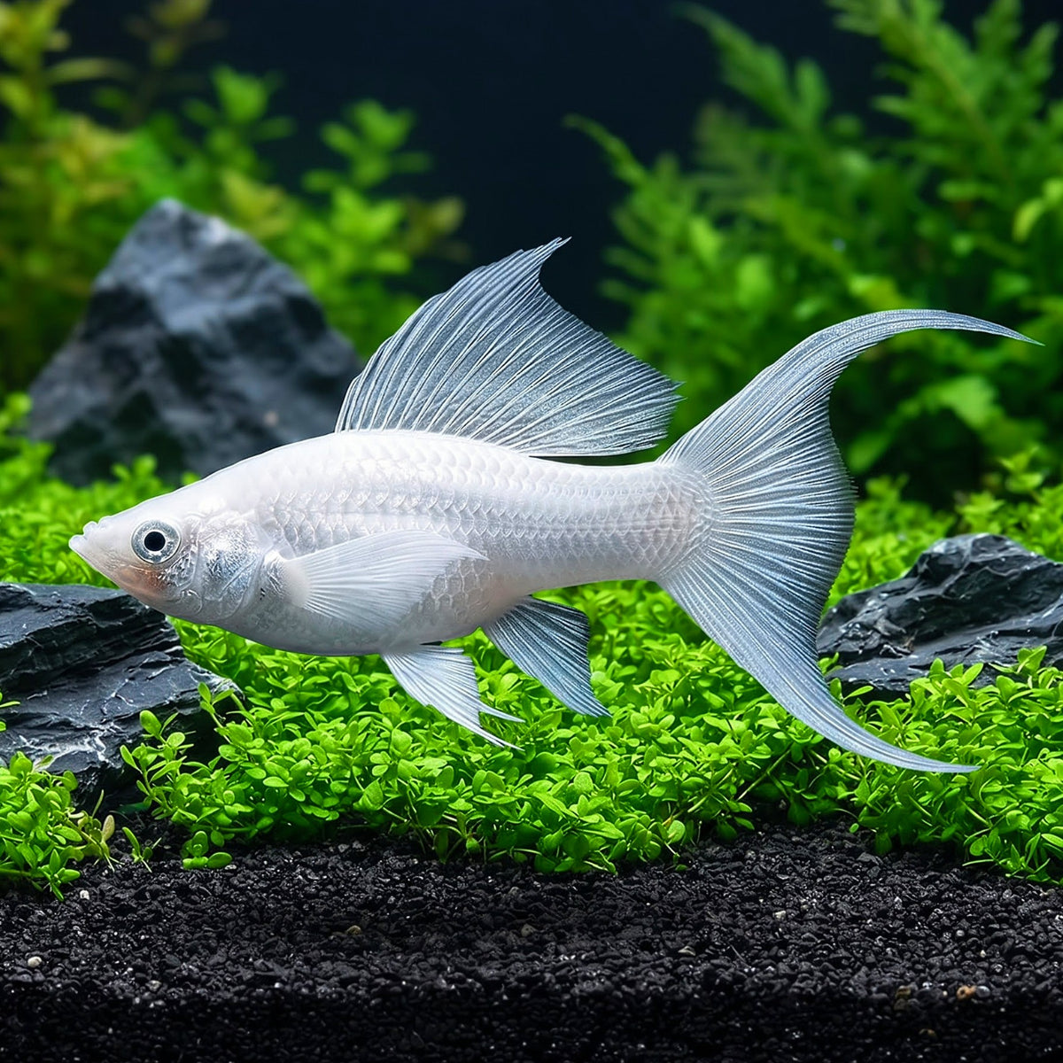 Molly Silbermolly – 🤍 Eleganter Glanz für dein Aquarium