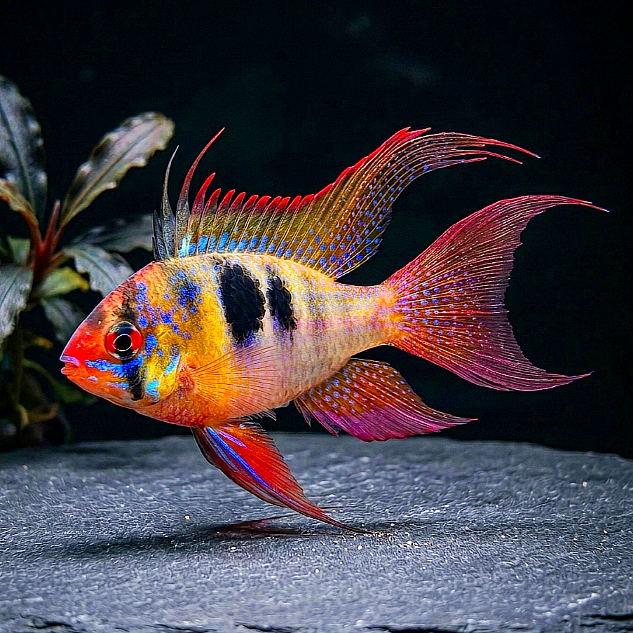 Schmetterlingsbuntbarsch 🧡💙 "LongFin" – Microgeophagus ramirezi
