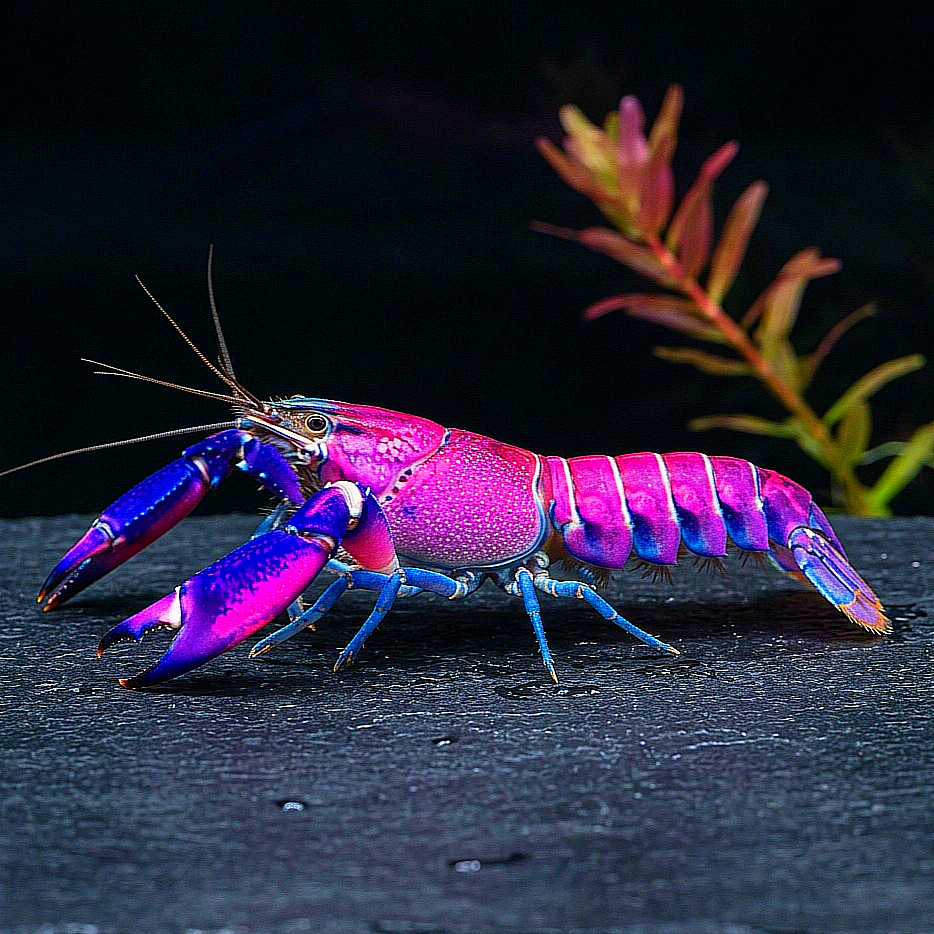 Cherax pulcher "Purple Snakeskin Tricolor" – Ein Juwel für Ihr Aquarium!