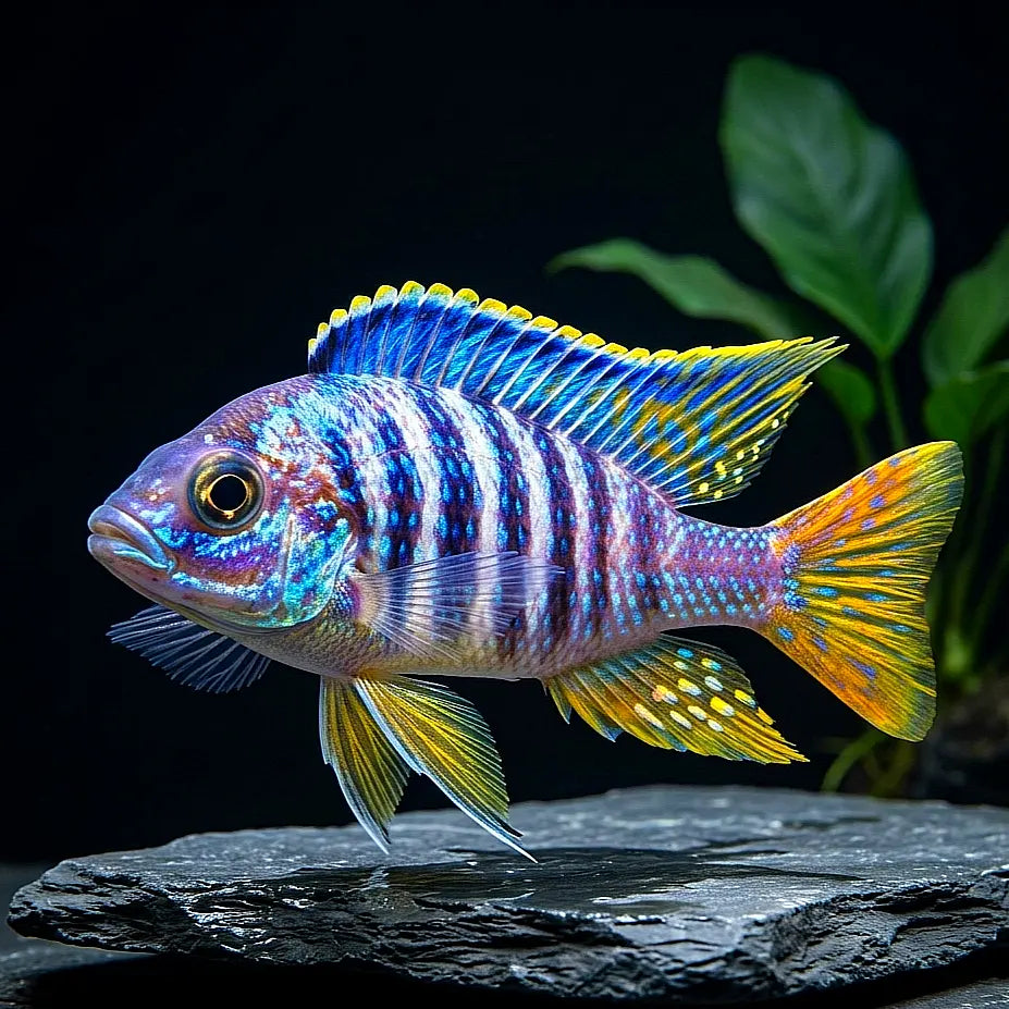 Placidochromis sp. "Jalo Reef" – Eleganz in Blau-Türkis AquaTimo