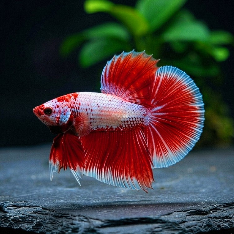 Kampffisch Betta splendens – Halfmoon Red Orchid
