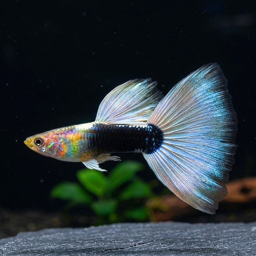 Hochzucht-Guppy - 🤍 White Tuxedo