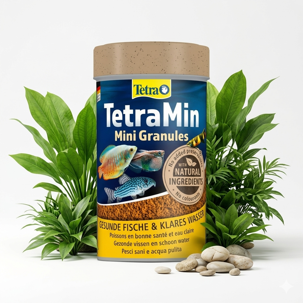TetraMin Mini Granules – Hauptfutter in Granulatform für kleine Zierfische & Jungtiere  - AS+