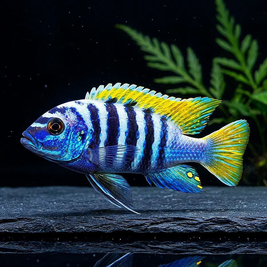 Pseudotropheus emmiltos "Mpanga Rocks" (Red Top Zebra) – Der rote Akzent im Mbuna-Riff! AquaTimo