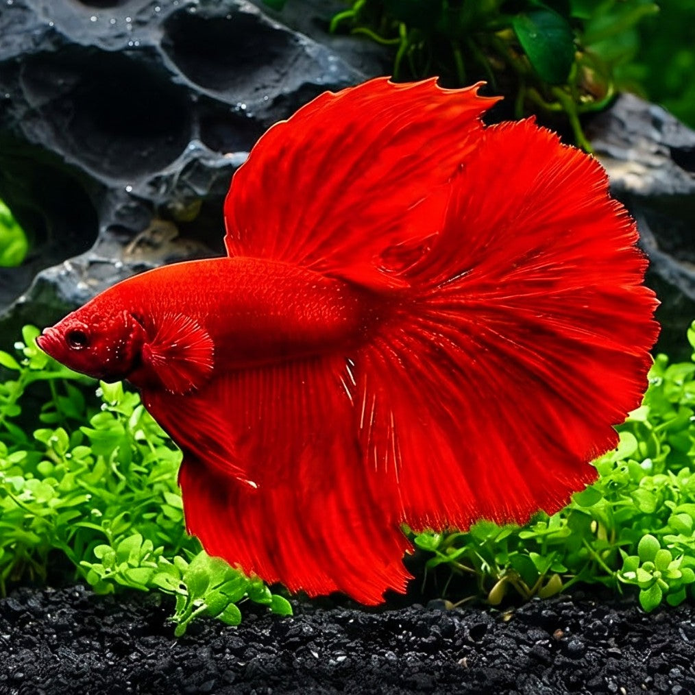 Kampffisch Super Red Betta splendens – Halfmoon