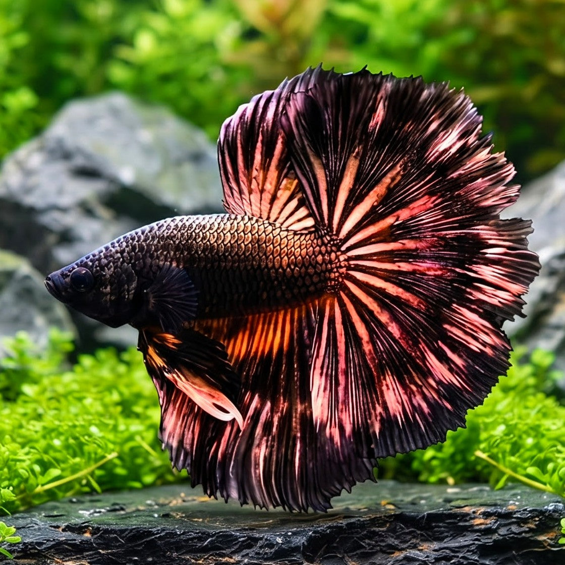 Kampffisch Yellow Orchid Betta splendens – Halfmoon