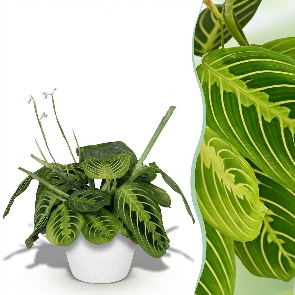 Lebendige Frische für Ihr Zuhause: Maranta 'Fascinator Lemon Lime' – die Gebetspflanze 💚✨ - ES+