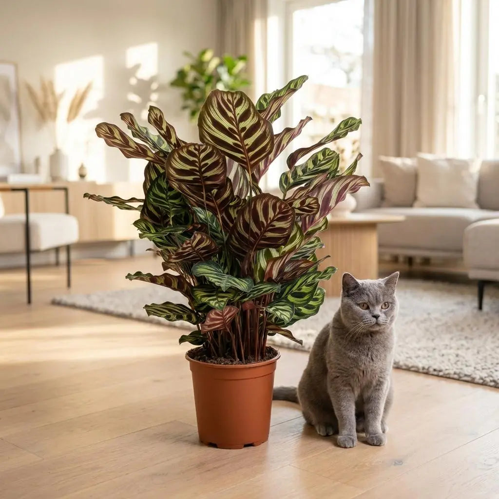 Green boutiQ | Pfauen-Korbmarante Calathea Makoyana – Exotischer Blickfang 🌿💜 - ES+ Everspring