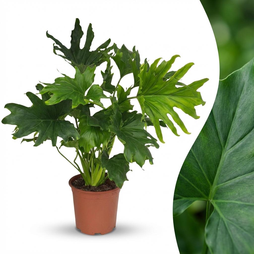 Green boutiQ | Philodendron 'Lickety split' – Tropischer Eyecatcher &amp; Luftreiniger 🌿✨ (70 cm | Ø 19 cm) - ES+