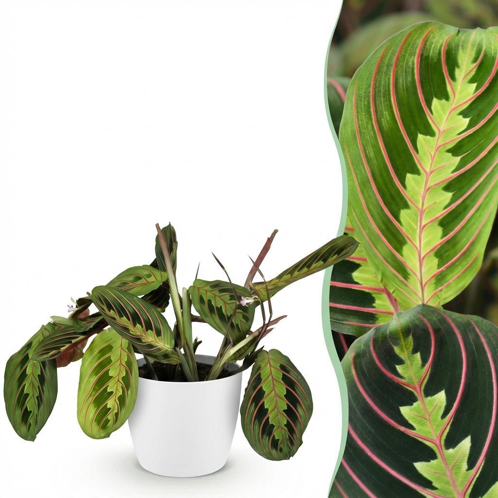 Dreifache Farbenpracht: Maranta 'Fascinator Tricolour' – die haustierfreundliche Gebetspflanze 💖💚🤍 - ES+