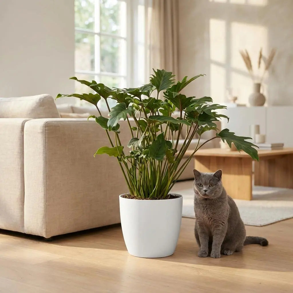 Green boutiQ | Philodendron Xanadu im Weißen Ziertopf – Pflegeleichtes Tropen-Flair 🌴💚 - ES+ Everspring
