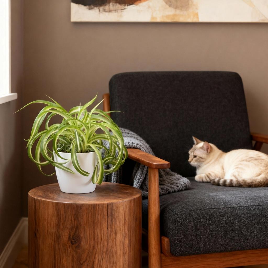 Die Lockige Graslilie: Chlorophytum comosum 'Bonnie' – Haustierfreundlich & Pflegeleicht 🌿🐾 - ES+