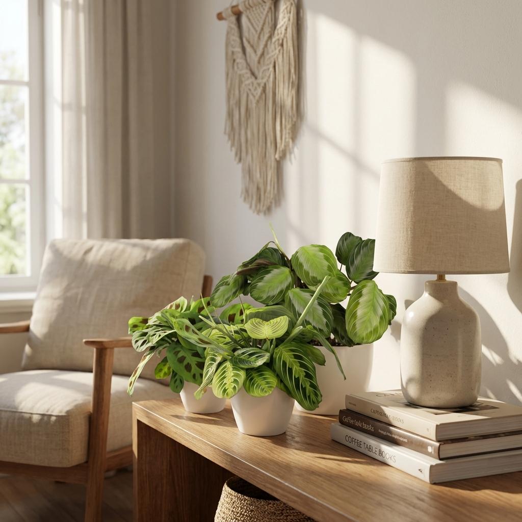 3er-Set Maranta Gebetspflanzen in edlem Weiß 🌿🐾 - ES+