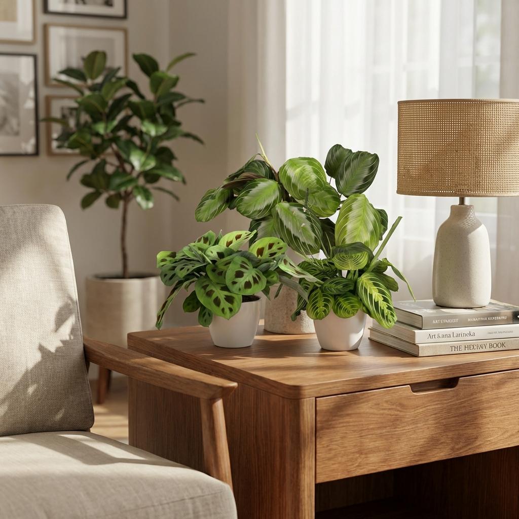 3er-Set Maranta Gebetspflanzen in edlem Weiß 🌿🐾 - ES+