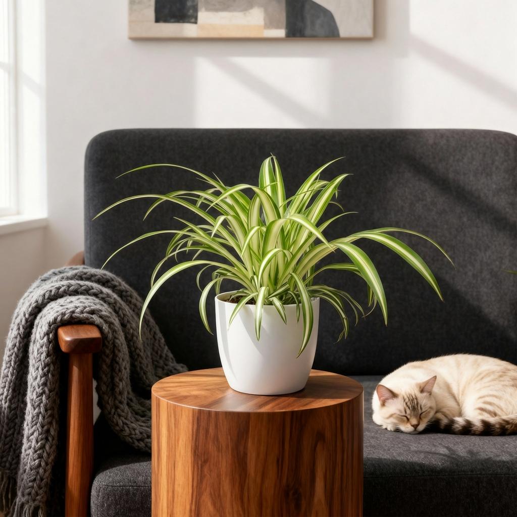 Chlorophytum comosum 'Variegatum' – die Bunte Graslilie 🌿🐾 - ES+