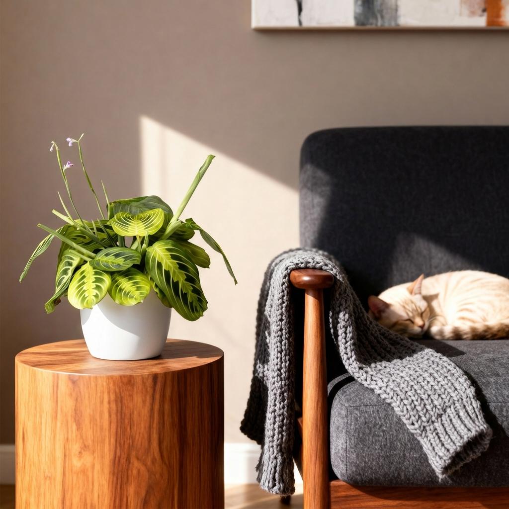 Lebendige Frische für Ihr Zuhause: Maranta 'Fascinator Lemon Lime' – die Gebetspflanze 💚✨ - ES+