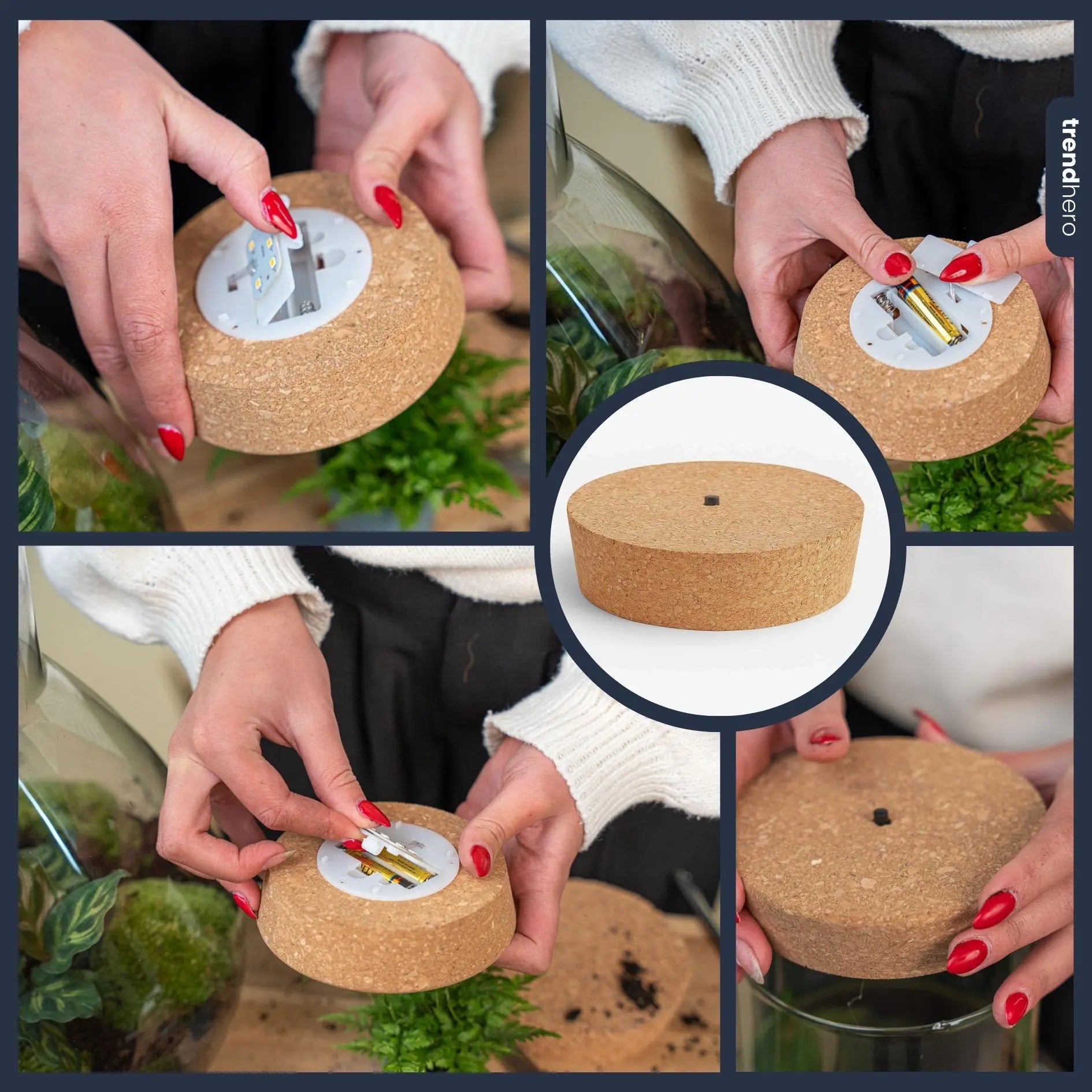 LED-Korken (Größe L) – Stilvolle Beleuchtung für Ihren Flaschengarten 💡🌿 - ES+ Everspring