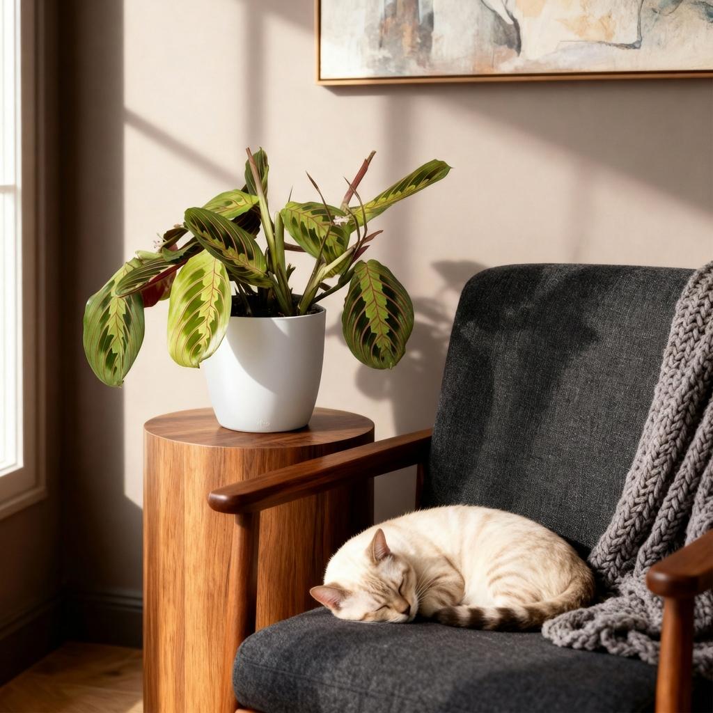 Dreifache Farbenpracht: Maranta 'Fascinator Tricolour' – die haustierfreundliche Gebetspflanze 💖💚🤍 - ES+