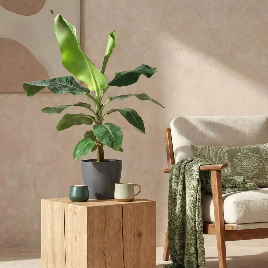 Green boutiQ | Zwerg-Bananenpflanze Musa acuminata Dwarf Cavendisch im Stil-Topf 🍌🌴 - ES+ Everspring