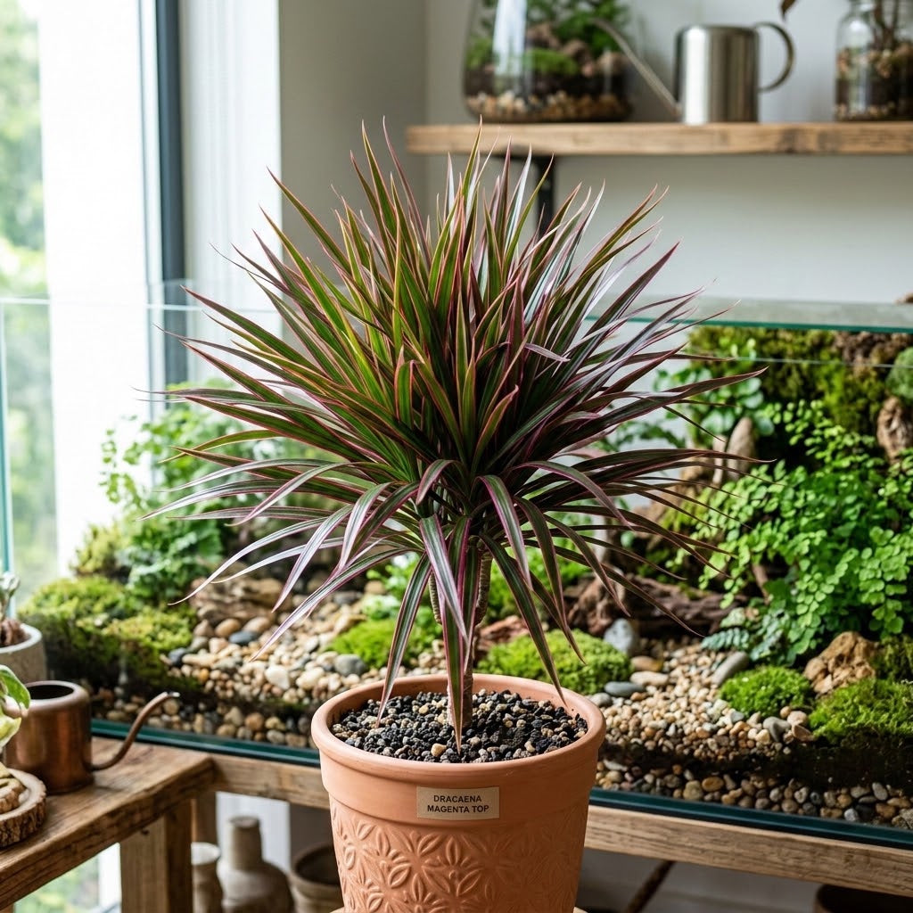Dracaena ‘Magenta Top’ – Die elegante Drachenblume mit leuchtenden Farbakzenten / Dennerle-Plants