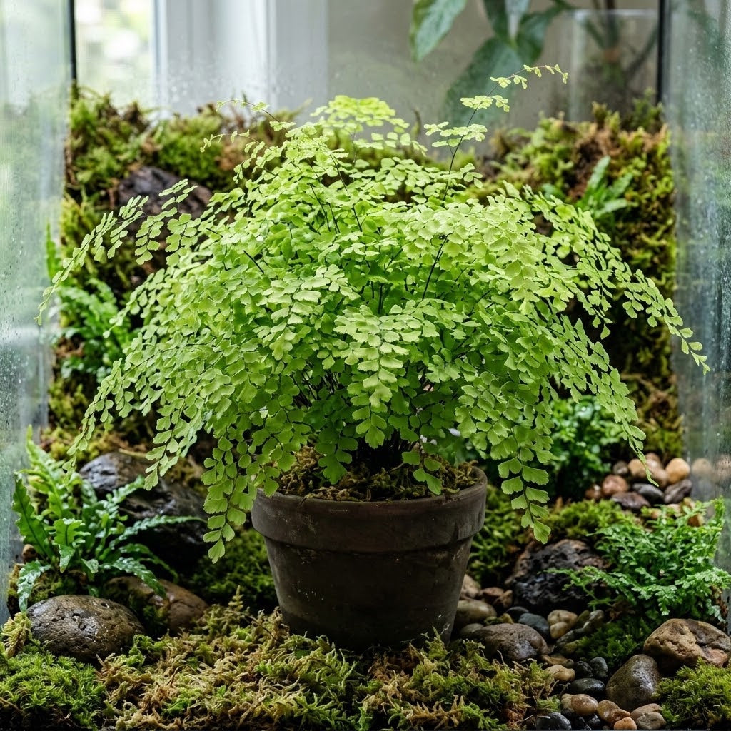 Adiantum raddianum 'Fritz Lüthi' – Eleganter Frauenhaarfarn für Terrarien & Wohnräume / Dennerle-Plants
